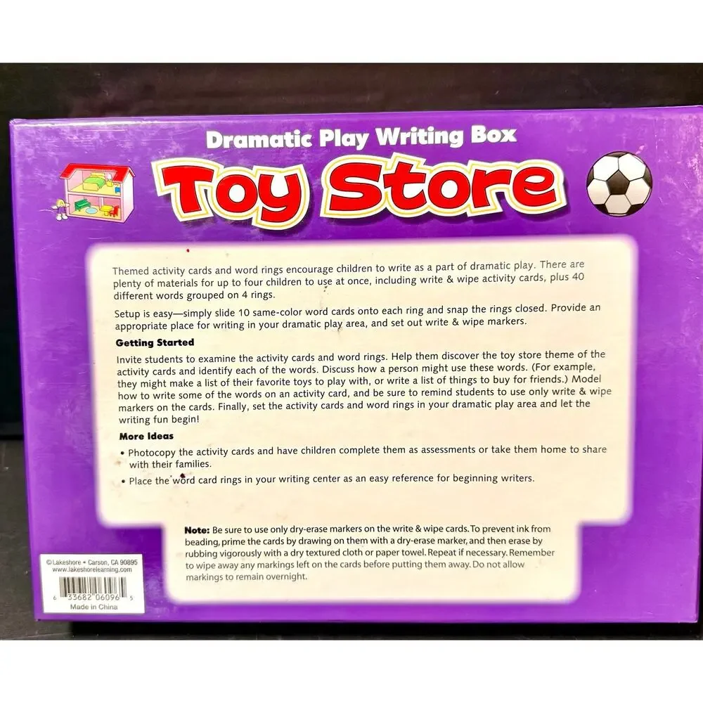 Lakeshore Learning Toy Store Dramatic Play Writing Box educational